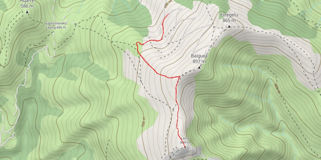 Carte de l'itinéraire :  Laina