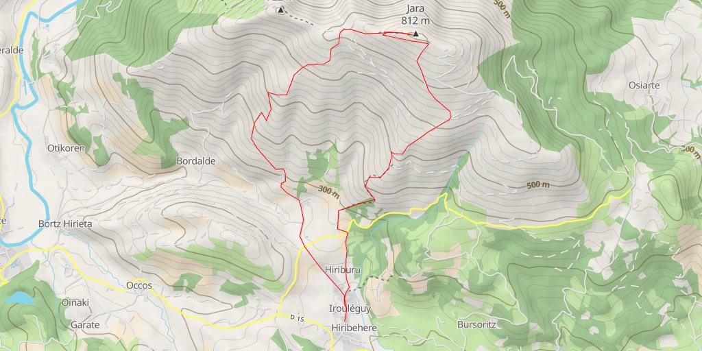 Map of the trail for Jara