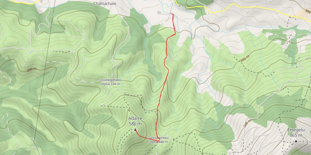 Map of the trail for Adarre