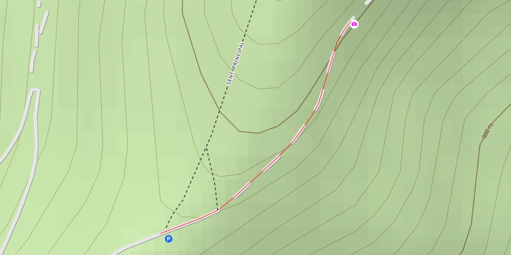 Map of the trail for Sentier Principal