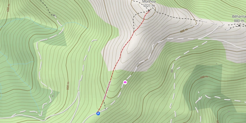 Map of the trail for Munhoa