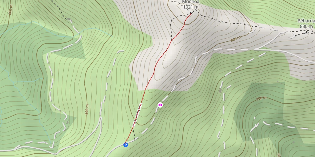 Map of the trail for Munhoa