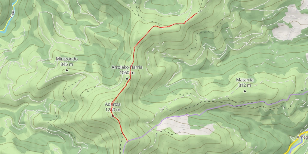 Carte de l'itinéraire :  Mendimotza