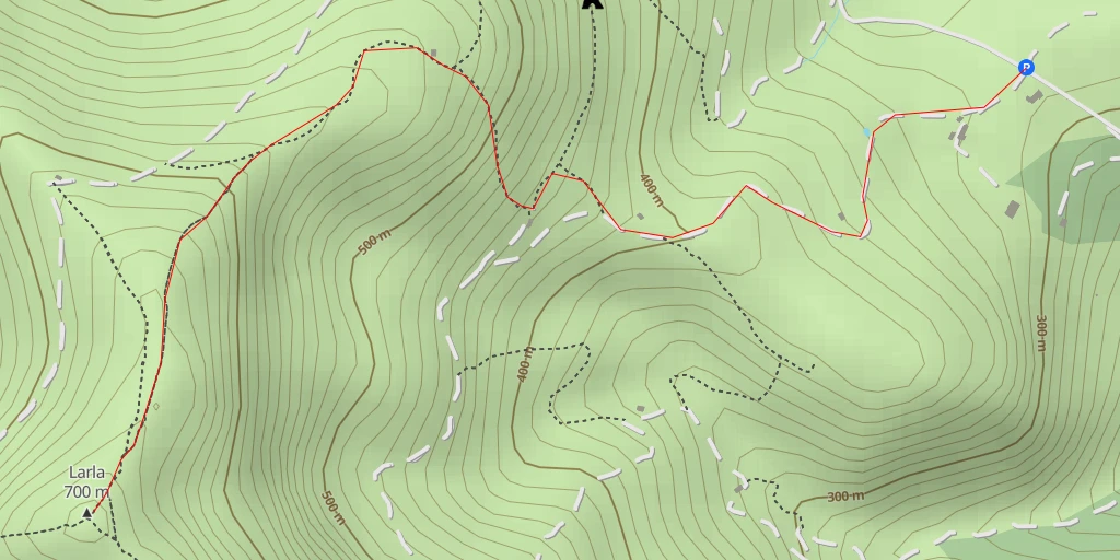 Map of the trail for Larla