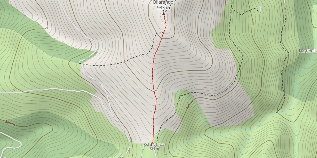 Map of the trail for Oilarandoi