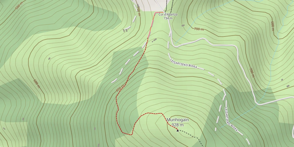 Map of the trail for Munhogain