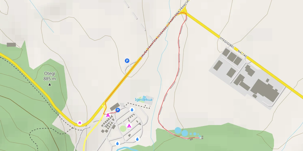 Map of the trail for Urrobi industrialdea - Erro