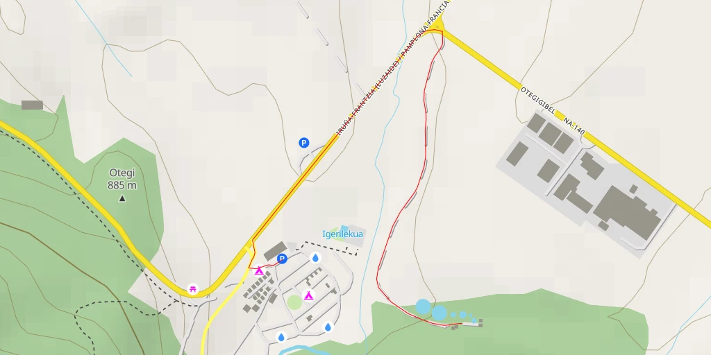 Map of the trail for Urrobi industrialdea - Erro