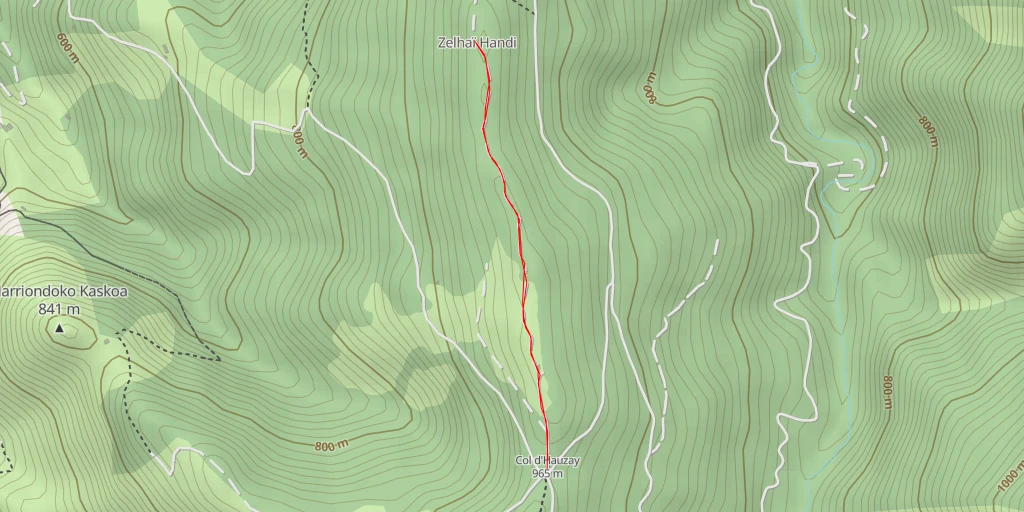 Map of the trail for Zelaihandi