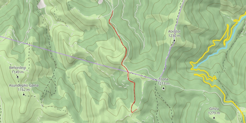 Map of the trail for Soldaduharria