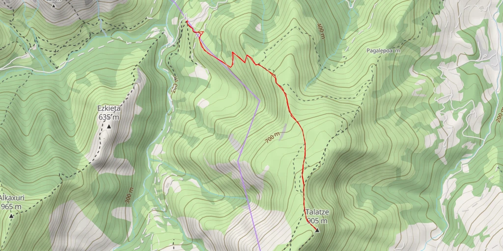 Carte de l'itinéraire :  Talatze