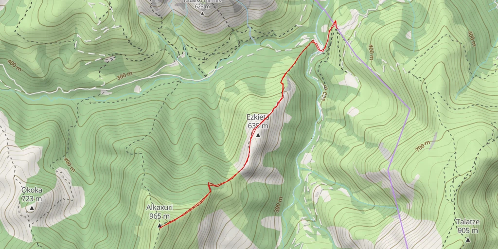 Carte de l'itinéraire :  Alkaxuri