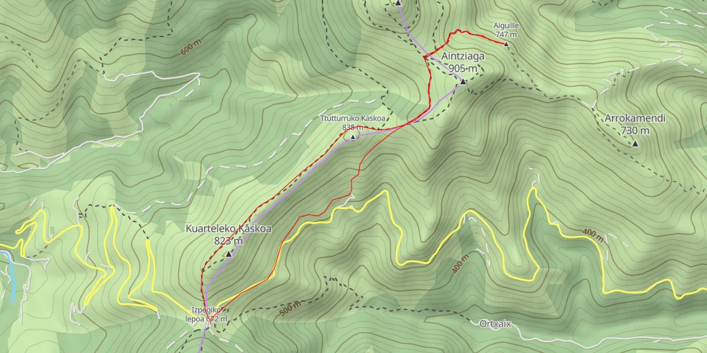 Carte de l'itinéraire :  Aiguille