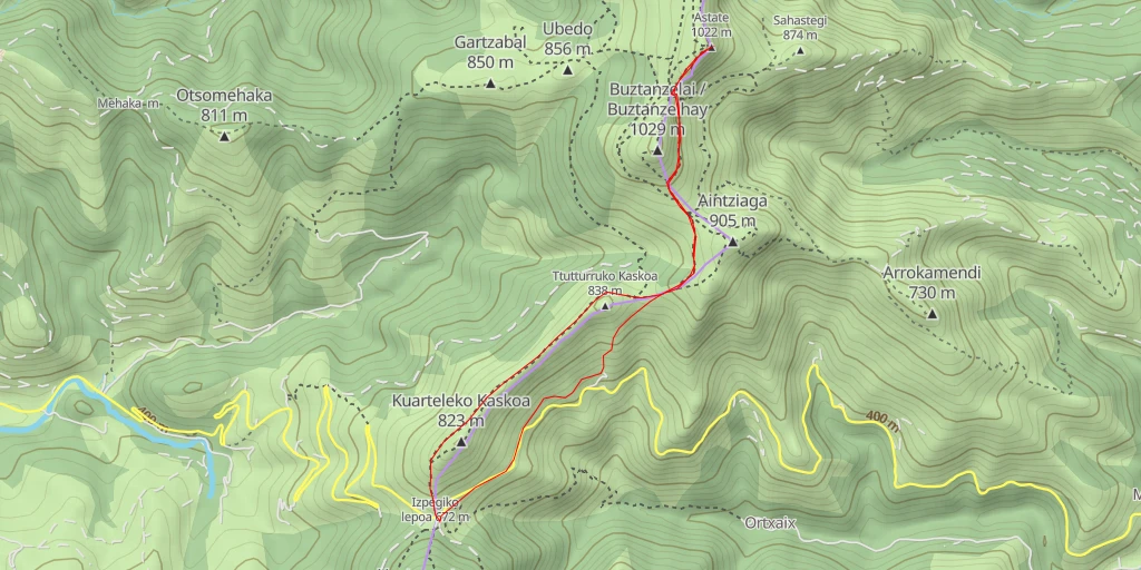 Carte de l'itinéraire :  Astate