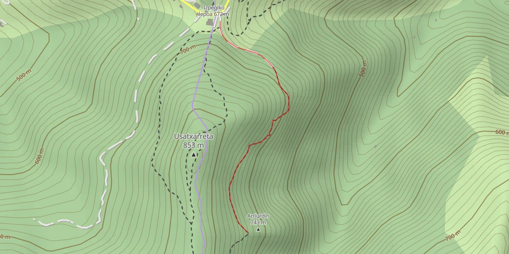 Carte de l'itinéraire :  Arriurdin