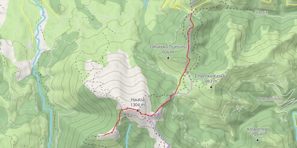 Map of the trail for Elkaitza