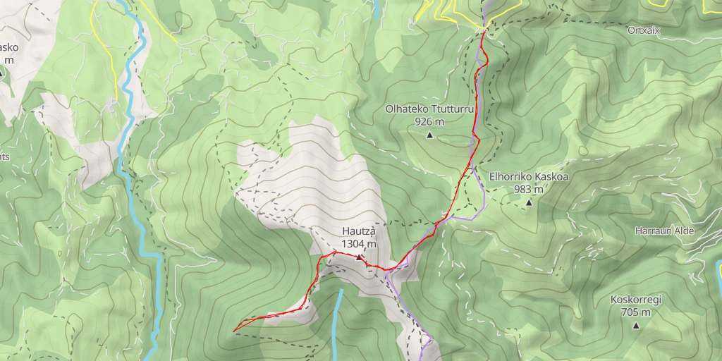 Map of the trail for Maxilko Harria