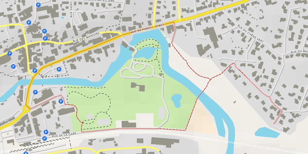 Map of the trail for Rue de la Guérinais - Rue de la Guérinais