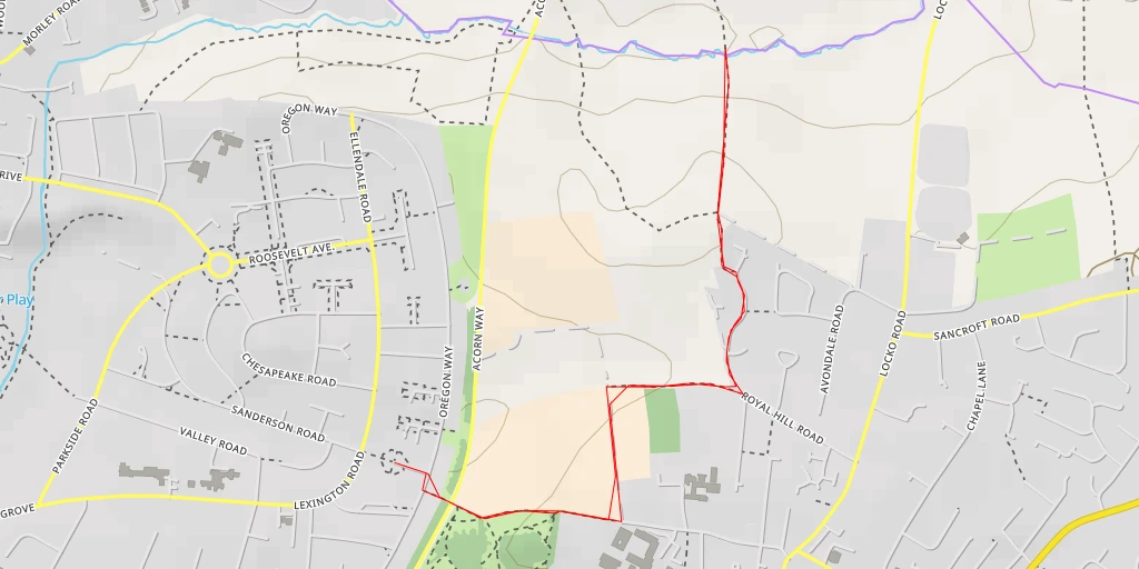 Map of the trail for Royal Hill Road - Royal Hill Road - Derby