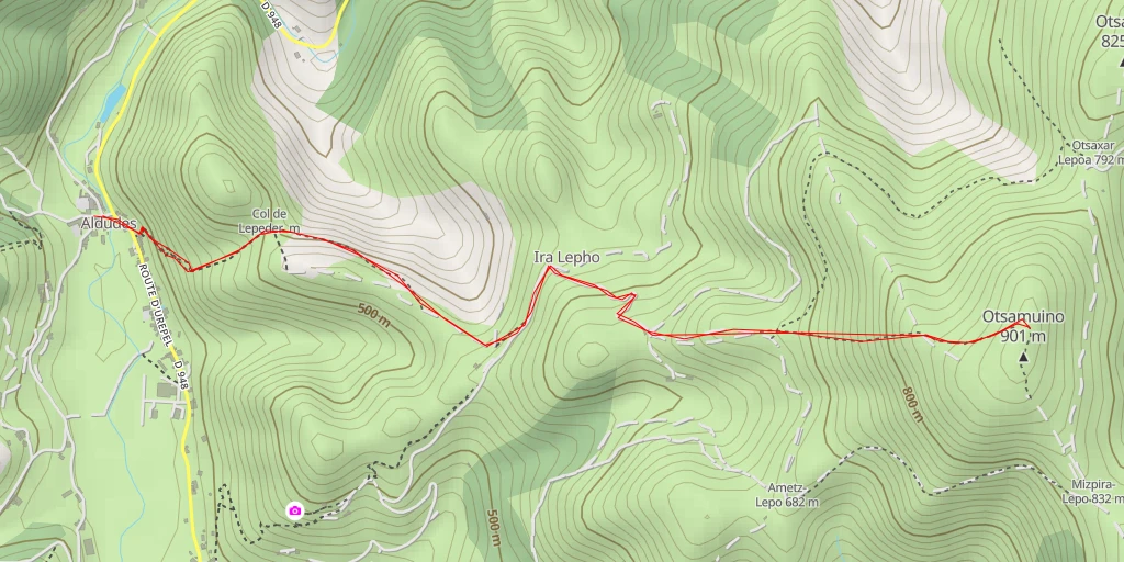 Map of the trail for Otsamuino