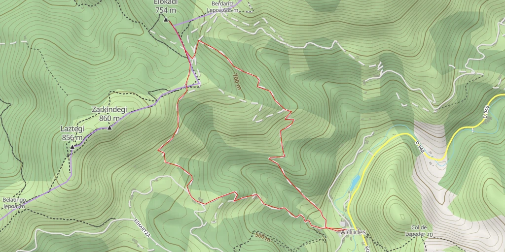 Carte de l'itinéraire :  Elokadi