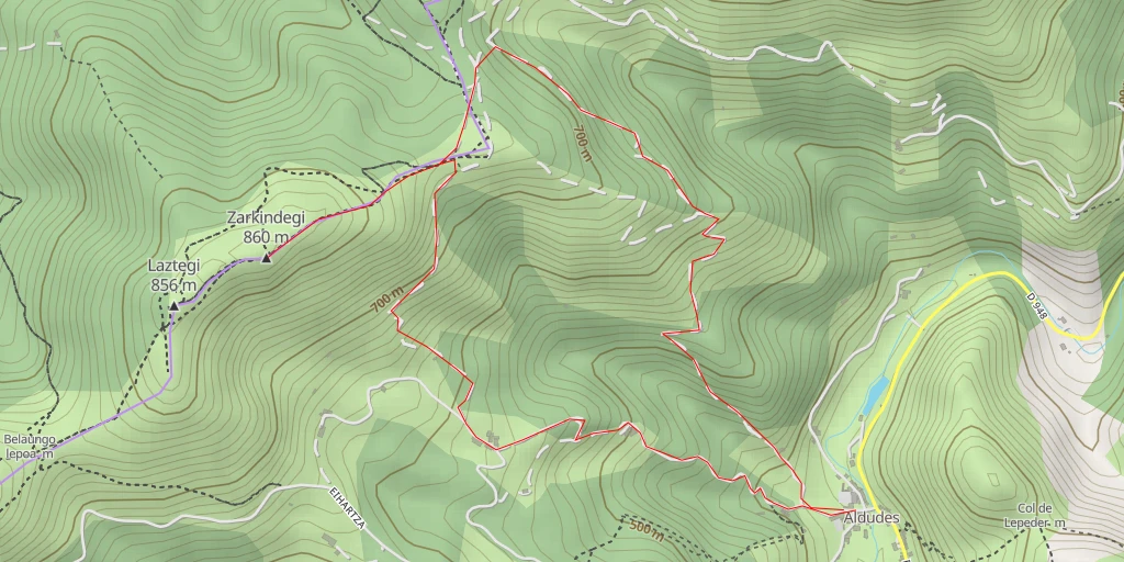 Carte de l'itinéraire :  Zarkindegi