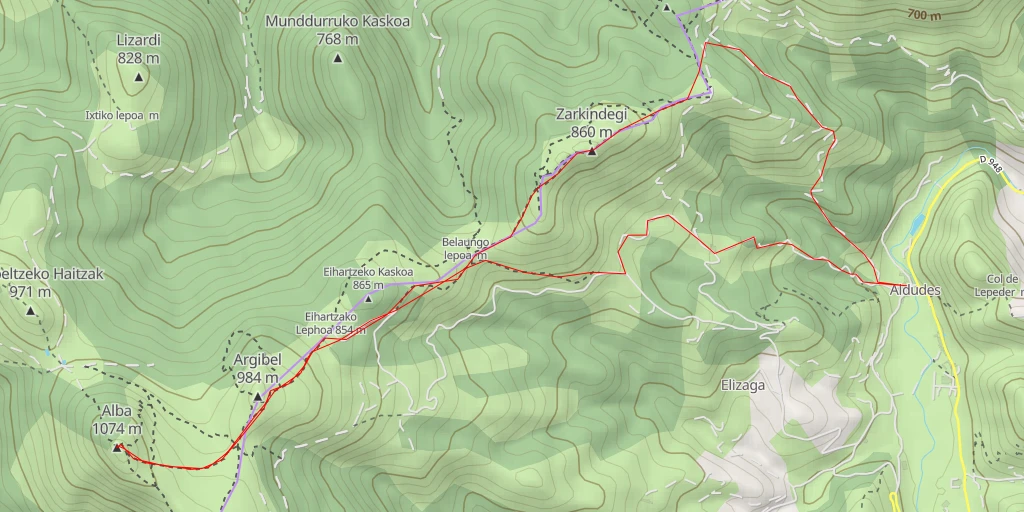 Carte de l'itinéraire :  Alba