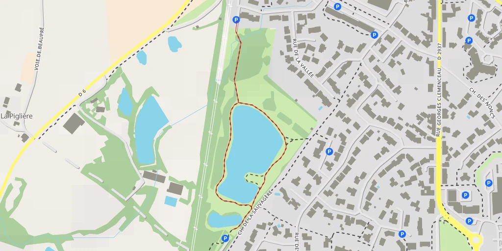 Map of the trail for Chemin de la Sauvagère - Bellevigny