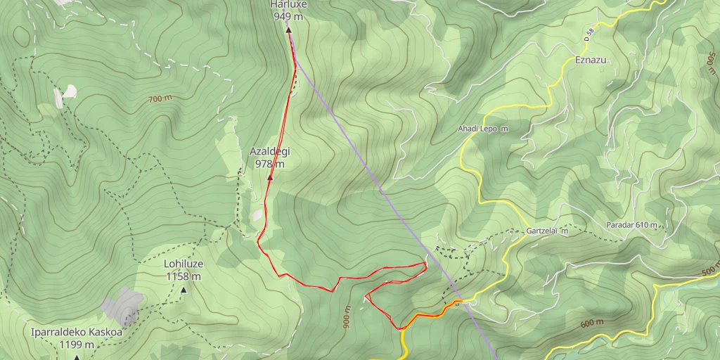 Carte de l'itinéraire :  Harluxe