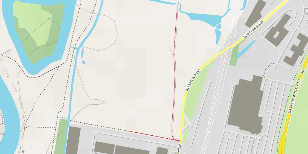 Map of the trail for Alfreton Road - Alfreton Road - Derby