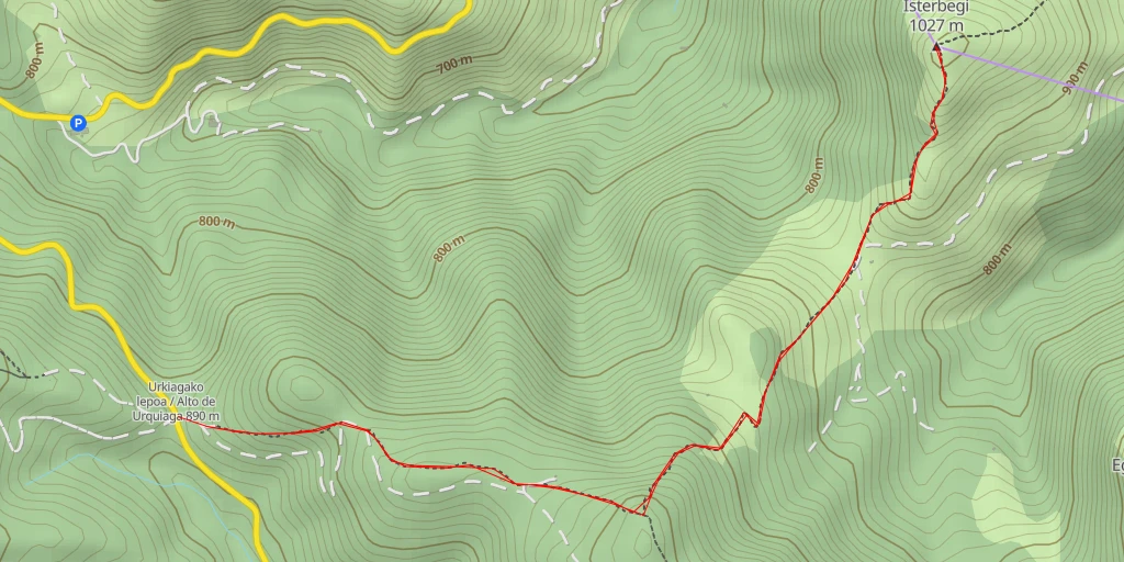 Map of the trail for Isterbegi