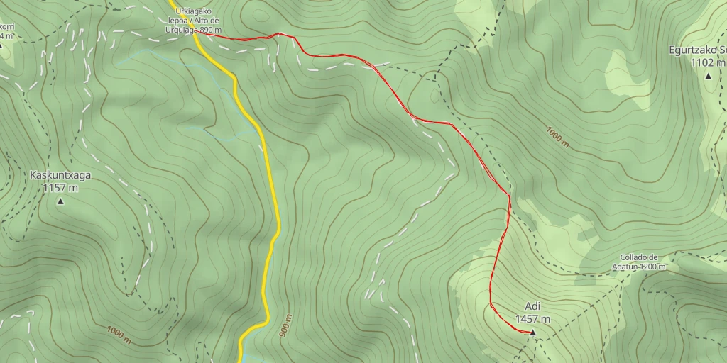 Map of the trail for Adi