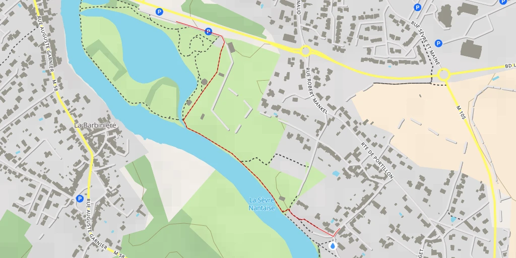 Map of the trail for Rue de la Pierre Percée