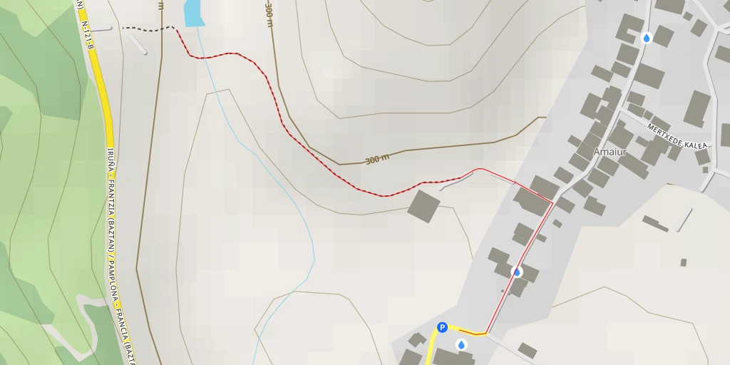 Map of the trail for 30917 - Iruña - Frantzia (Baztan) / Pamplona - Francia (Baztan) - Baztan