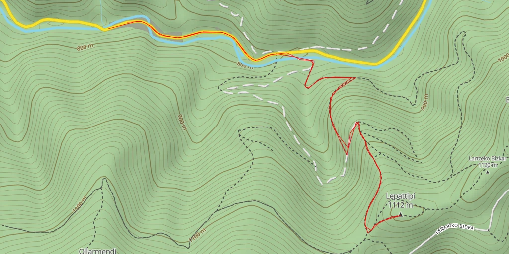 Carte de l'itinéraire :  Lepattipi