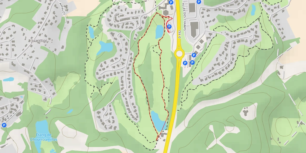 Map of the trail for Allée du Drive