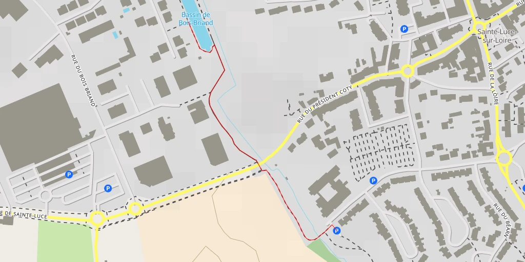 Map of the trail for Bassin de Bois-Briand