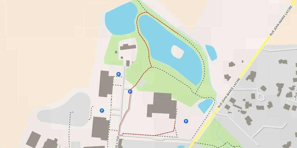 Map of the trail for Allée de l'Yve