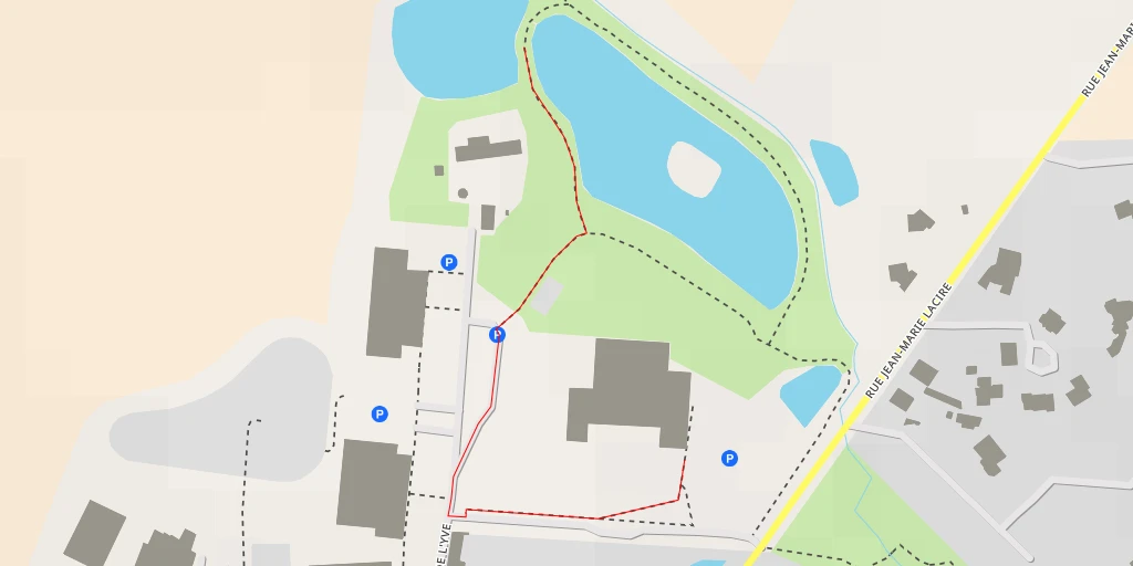 Map of the trail for Allée de l'Yve - Allée de l'Yve