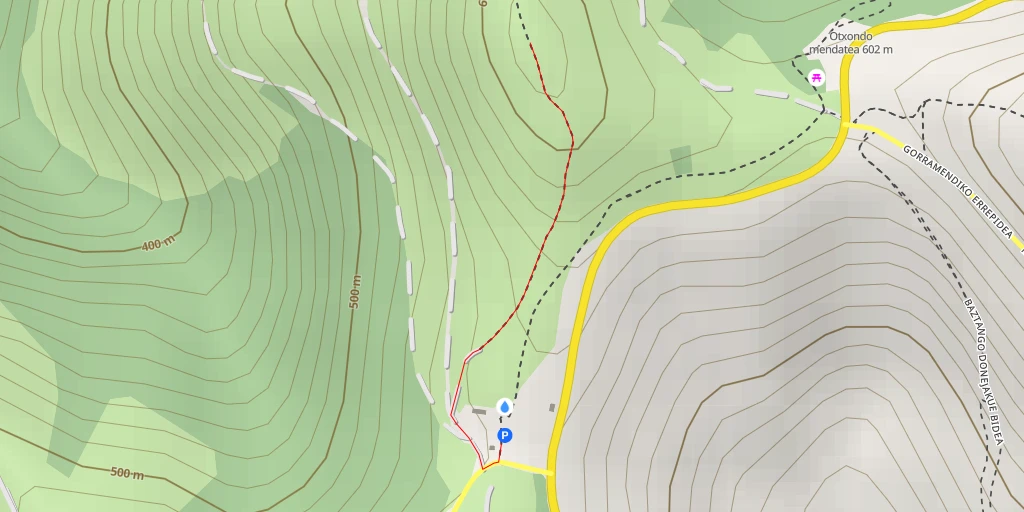 Map of the trail for Bagatxeta