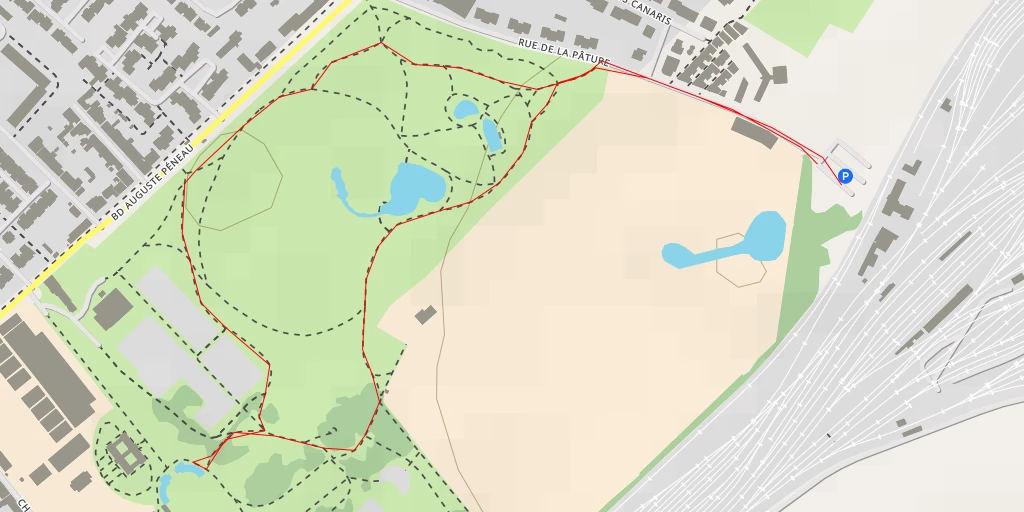 Map of the trail for Chemin du Ponceau - Nantes