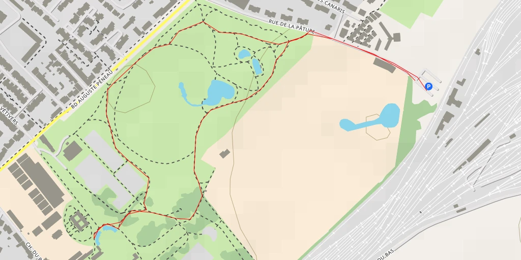 Map of the trail for Chemin du Ponceau - Nantes