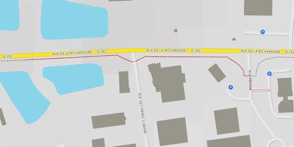 Map of the trail for Rue de la Richardière - Rue de la Richardière