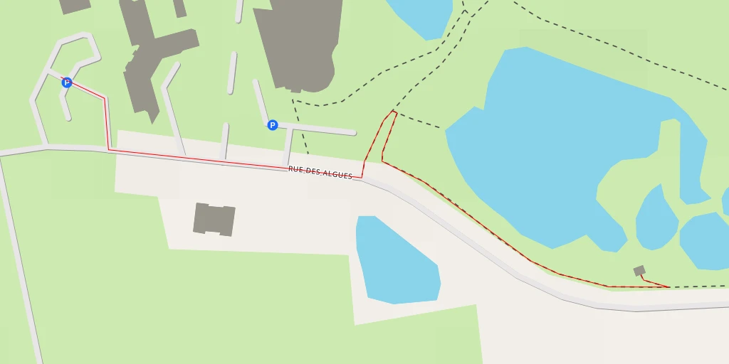 Map of the trail for Rue des Algues