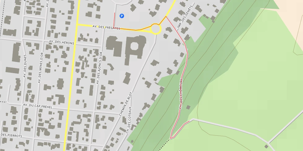 Map of the trail for AI - Corps de garde ruiné - Jullouville