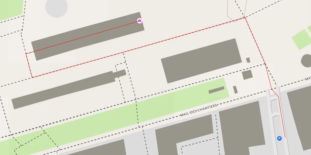 Map of the trail for Mail des Chantiers - Nantes