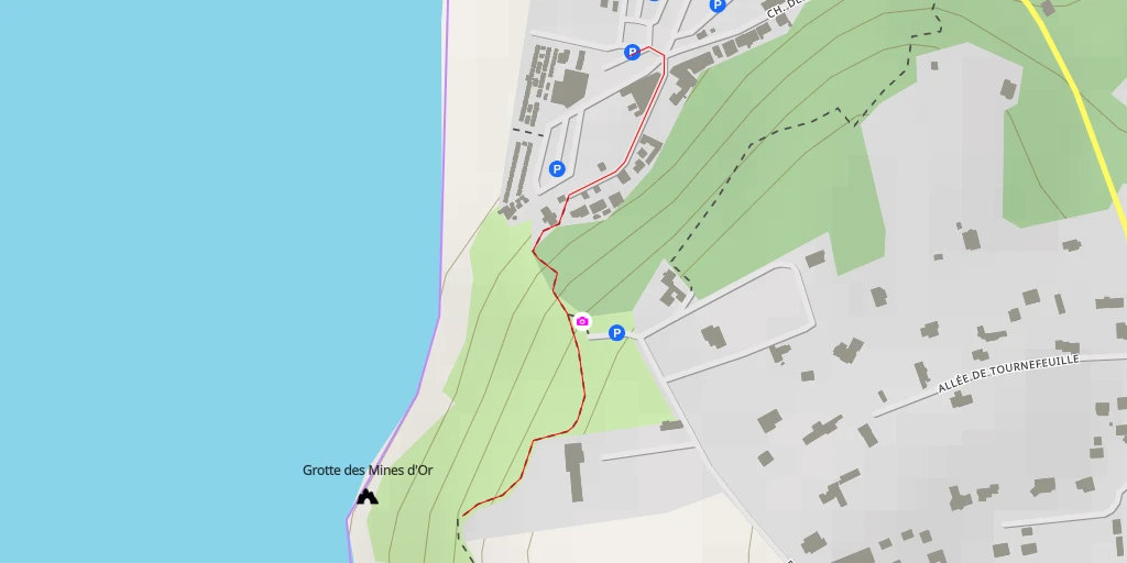 Map of the trail for Carolles - croix-paquerey - Rue de la Croix Paqueray