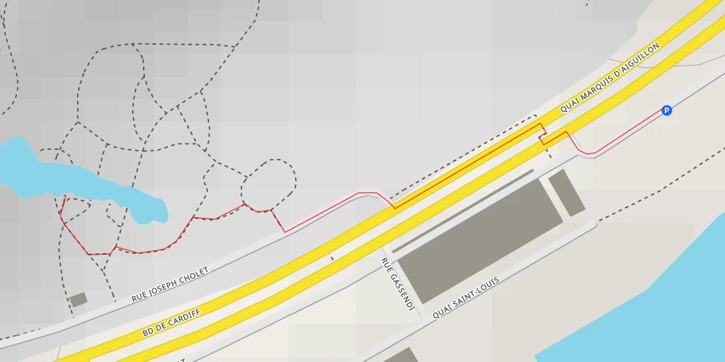 Map of the trail for Avenue de Lusançay - Nantes