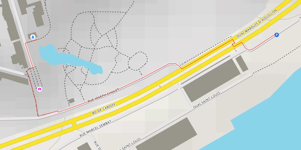 Map of the trail for Avenue de Lusançay - Nantes