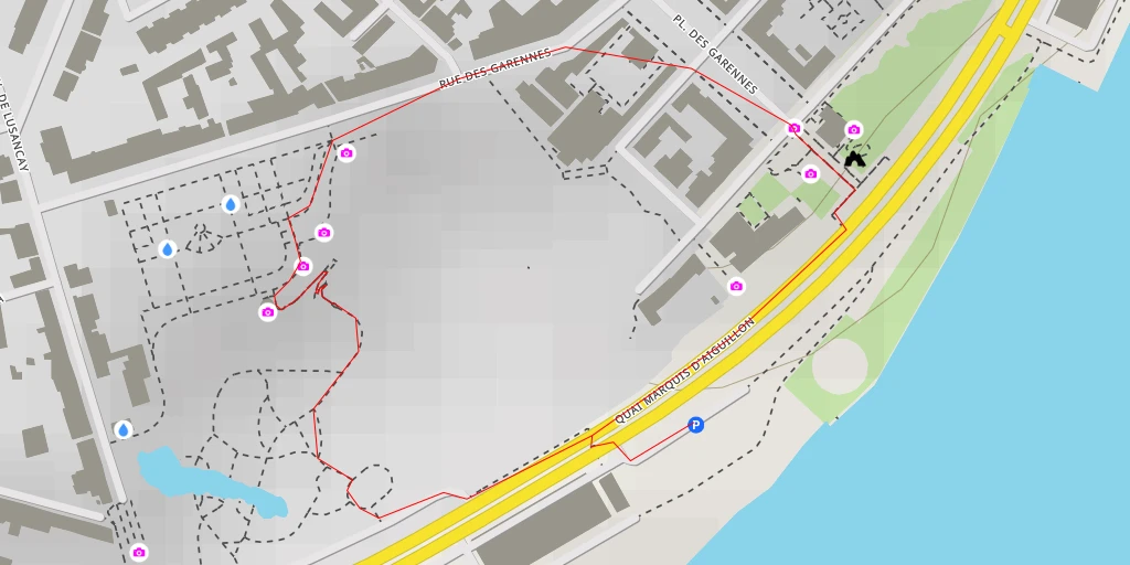 Map of the trail for Rue des Garennes - Nantes